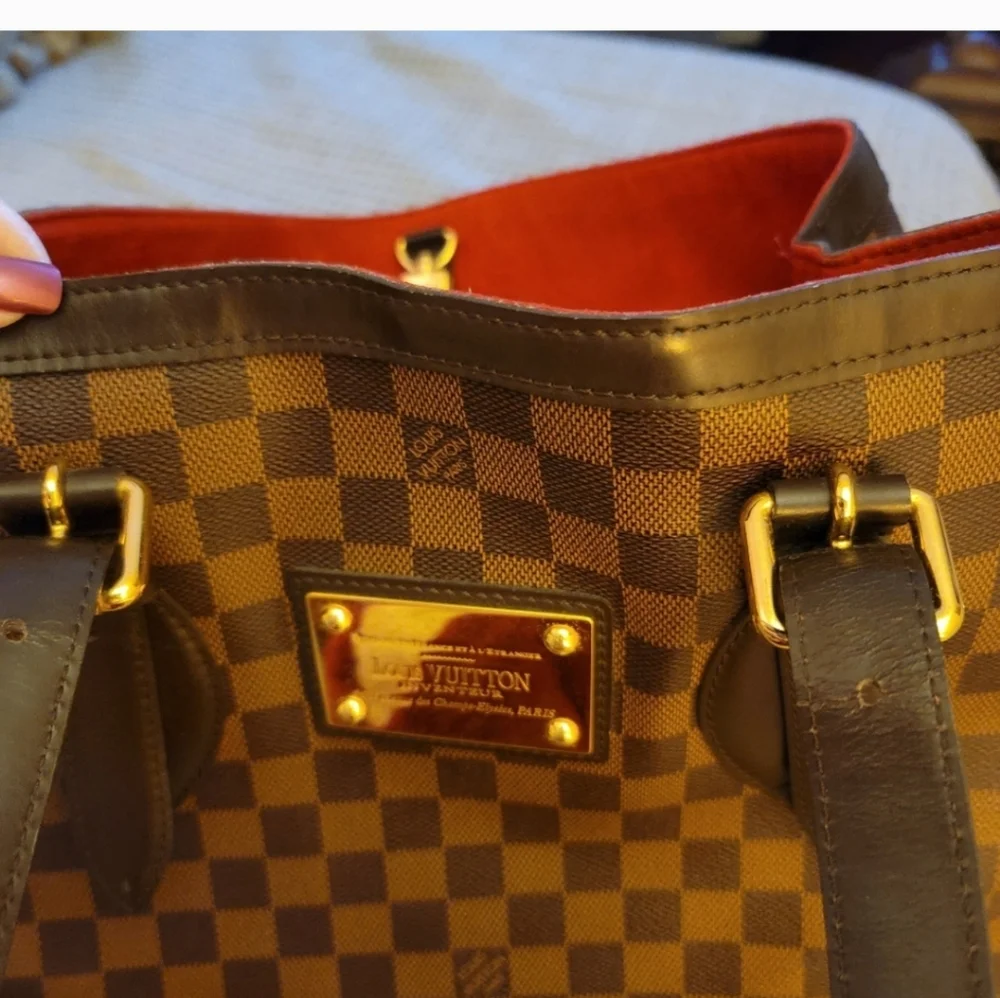 Louis Vuitton Brown Checkered Women's Damier Ebene Bag - Picture 9 of 13